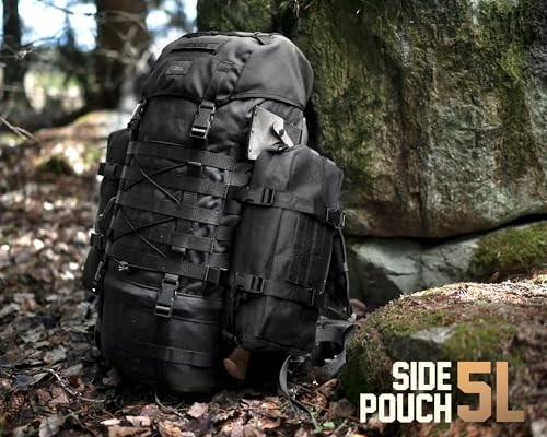 WYNEX Black Molle Pouch for Tactical Backpack – Side Admin Sustainment, Modular Expansion