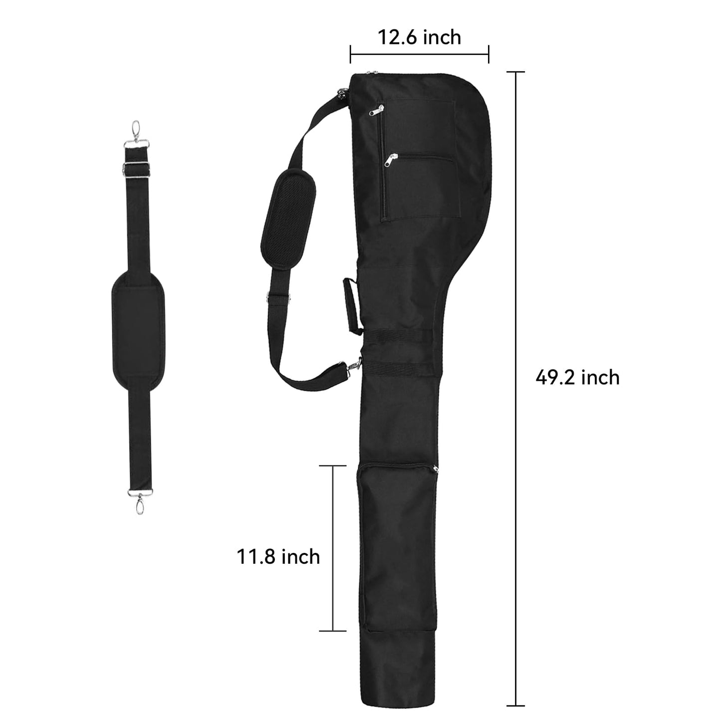 Lightweight Golf Bag, Moreen Golf Sunday Bag, Collapsible Waterproof Small Golf Bag for Men/Women(Black)