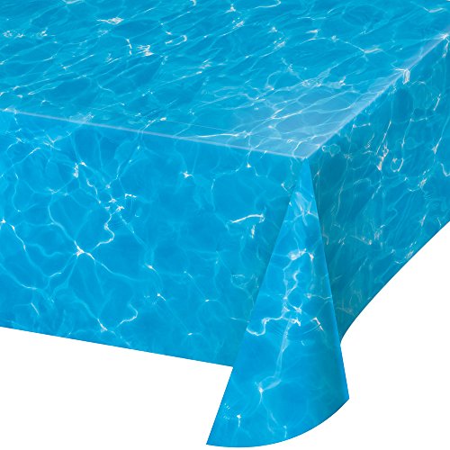 Plastic Tablecloth with Water Print - 54" x 108"