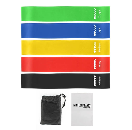 Resistance Bands for Exercise Working Out, Latex Elastic Bands for Yoga Pilates Rehab Fitness Home Workout Strength Bands for Booty, Exercise with 5 Different Resistance Levels (Colorful)