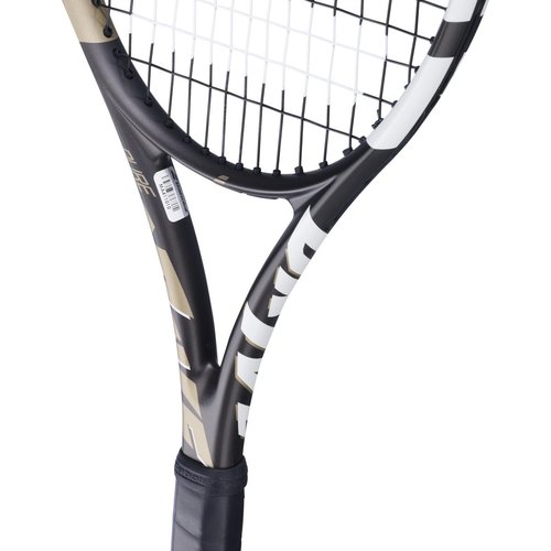 Babolat Pure Drive Wimbledon 11th Gen Tennis Racquet, Navy/Gold (4 1/4" Grip) - Strung with 16g Black Syn Gut at Mid-Range Tension