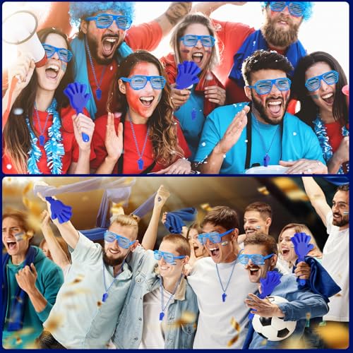 Realspring Blue School Spirit Accessories Pack 148 pcs for Sports & Events