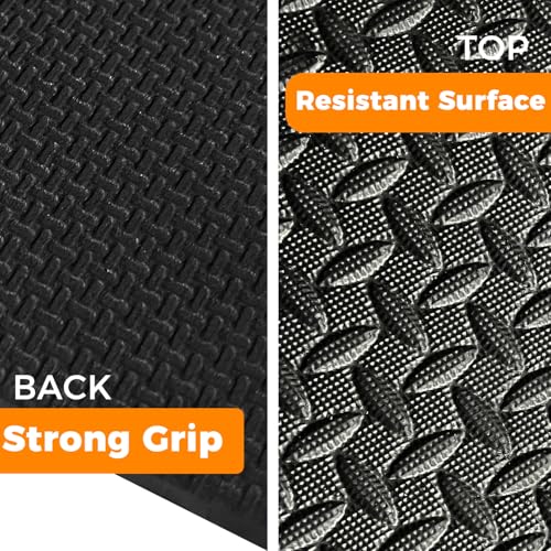 Large Non-Slip Gym Floor Mat 4ft x 6ft x 10mm - Black