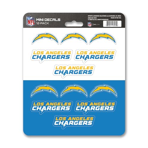 Los Angeles Chargers Mini Decal Set - 12 Pack of Team Colors