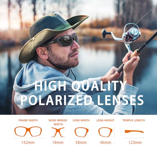 Polarized Sports Sunglasses for Men - UV400 Protection for Driving & Fishing