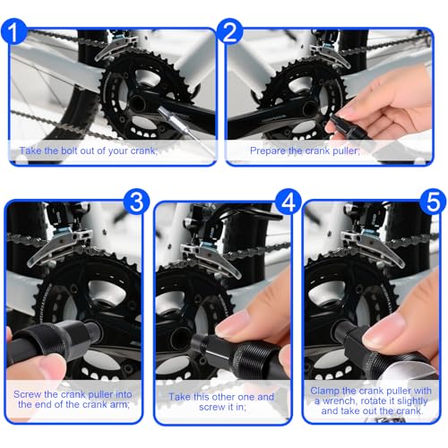 Universal Bicycle Crank Puller and Bottom Bracket Removal Tool