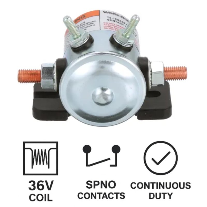 FalconSupply Genuine OEM White Rodgers 70-120224 36V Solenoid Switch Relay Kit for EZGO TXT, Medalist, Marathon, Melex Golf Cart Electric Vehicles, Replaces Parts 27855G01, 11761G1, 27855G02, 31680G1
