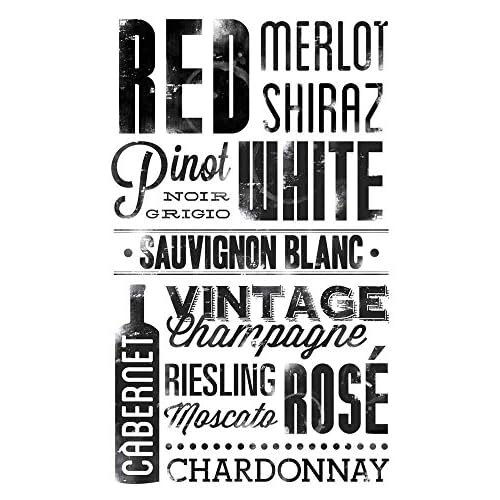 RoomMates RMK2649SCS Wine Lovers Peel and Stick Wall Decals, Black