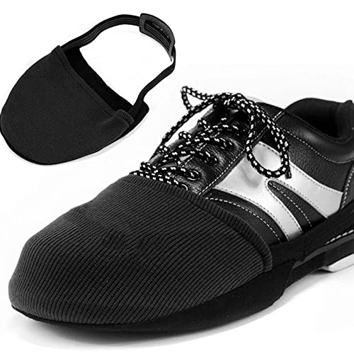 Bowling Shoe Slider & Cover - One Size Wide, Black - 2 Pack