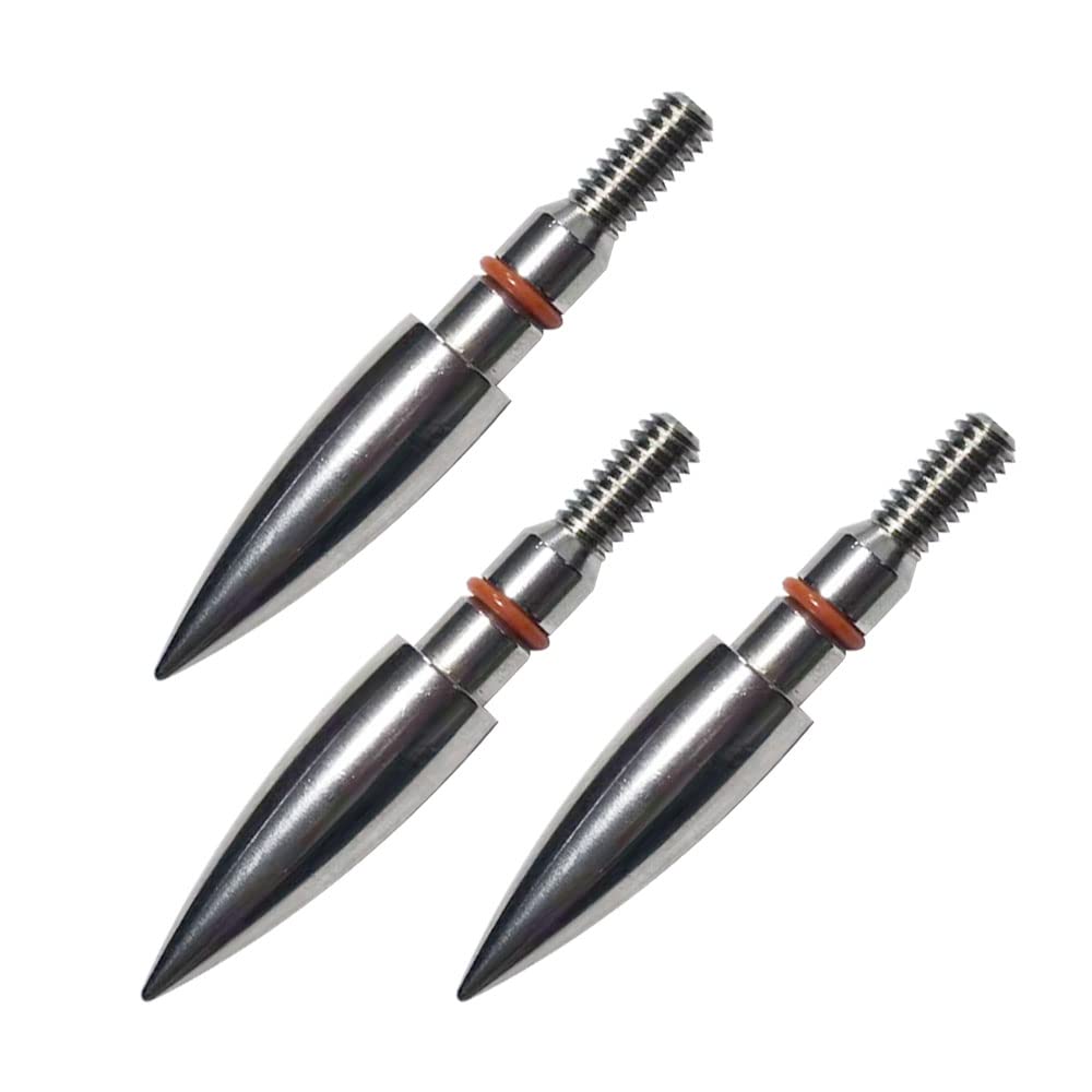 Field Points arrowheads 125 Grains Archery Field Points, 9/32" Stainless Steel Screw in Archery Field Tips and Broadheads (1 Dozen 12 PCS)