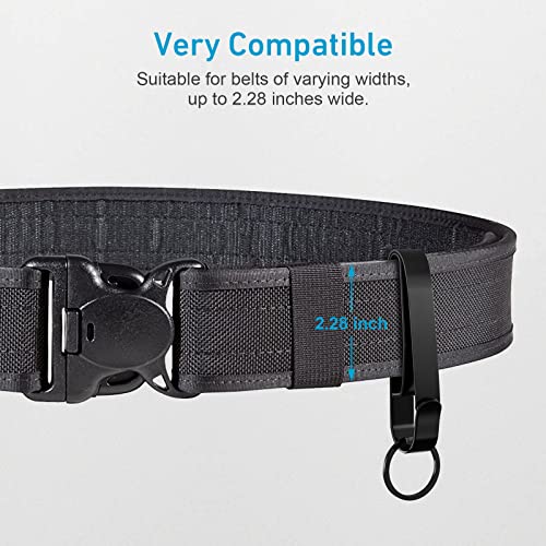 2-Pack Quick Release Duty Belt Key Holder with Key Rings for Professionals