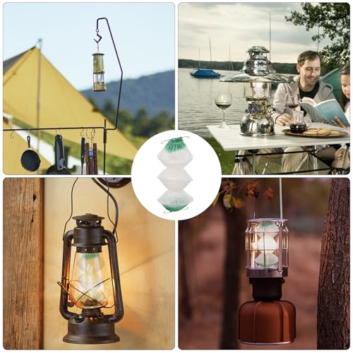 6-Pack Propane Lantern Mantles with Clips - 3-Layer Design