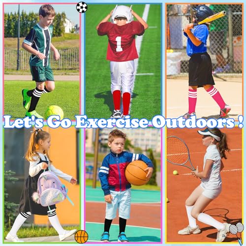 Youth Soccer & Baseball Socks - Kids Athletic Team Sports - 3-6 Years, Black