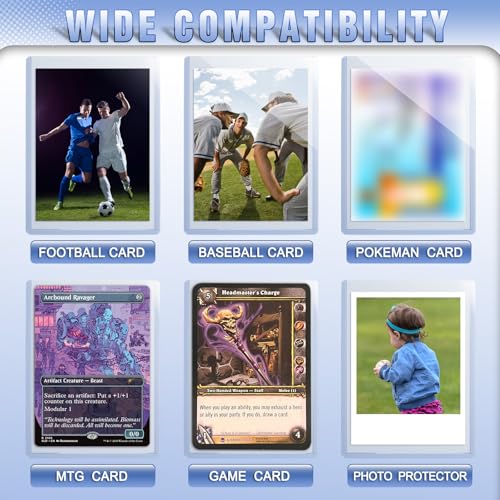 Card Sleeves - 3" x 4" Hard Plastic Protectors for 48 Cards