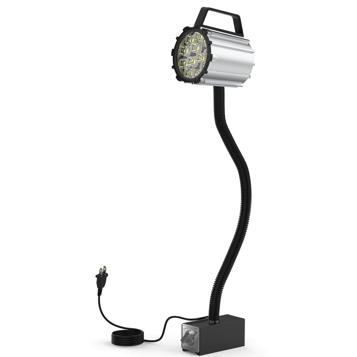 Magnetic Light, 18W Lathe Machine Lamp, 1800 Lumens Flexible Lathe Work Light for CNC Milling Machine Drill Press Lighting