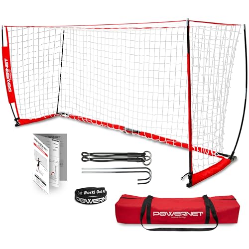 Portable Soccer Goal 12x6 FT - Quick Setup with Carry Bag
