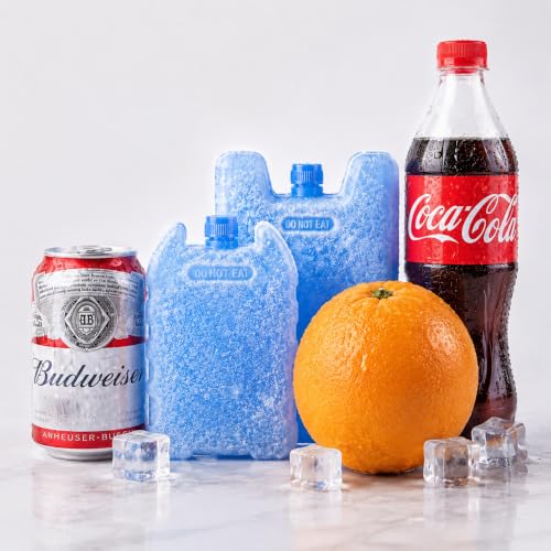 Bodaon 8 Pack Large Reusable Ice Packs for Lunch Boxes & Coolers - Long-lasting Cold