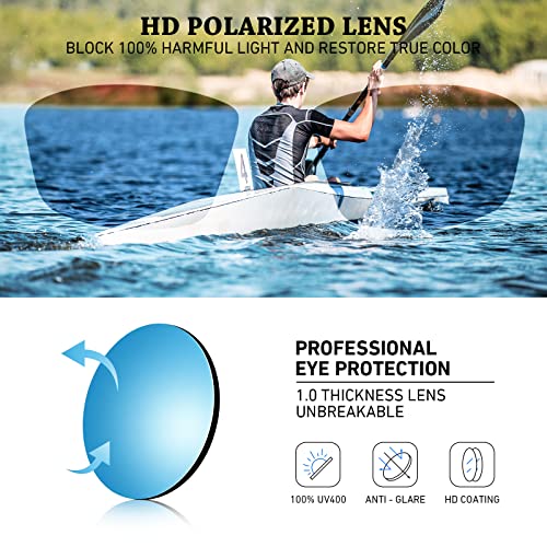 Polarized Sports Sunglasses for Men & Women - UV400 Fishing & Running Shades