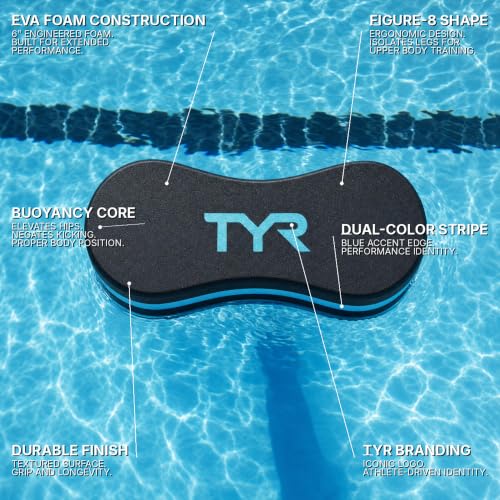 Pull Float - Swim Training Aid for Upper Body Strength - Blue/Black