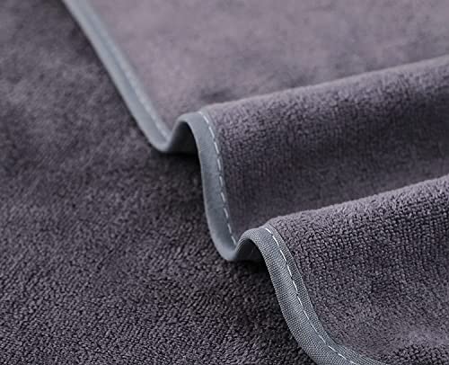 Microfiber Gym Towels - 15x31 Inch Quick-Drying - 3 Pack (Grey, Blue, Purple)