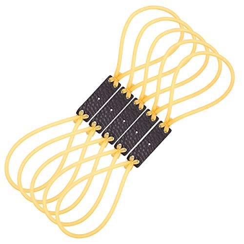 5 Pack Hunting Slingshot Replacement Bands - High Quality Rubber