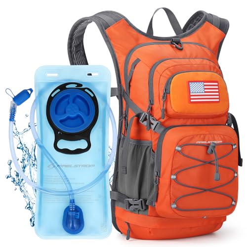Hydration Hiking Backpack with 2L Bladder - Orange
