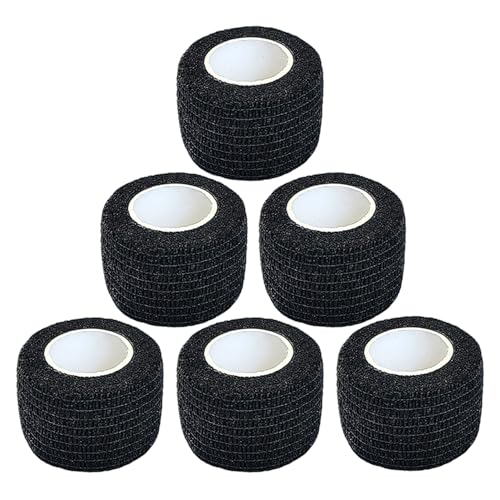 6 Pack Self-Adhesive Bandage Wrap - 1-inch x 5-Yard Breathable Athletic Tape