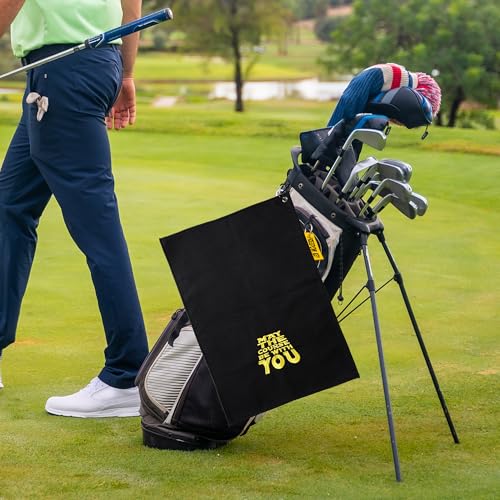 Funny Double-Sided Golf Towel – Waffle Microfiber Accessory