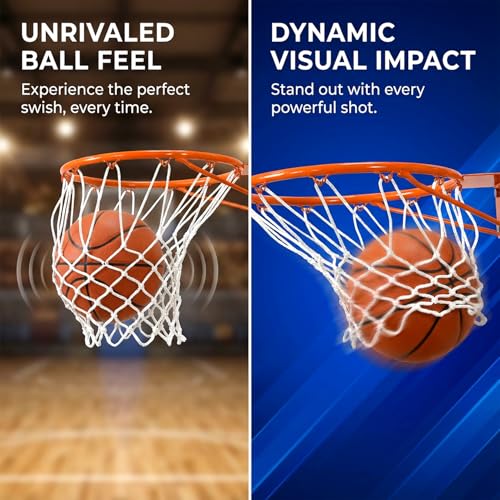 Heavy Duty Basketball Net Replacement - 12 Loop Nylon Outdoor Hoop Net