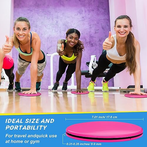 Core Sliders Exercise Glider Discs - 24 Pcs Rose Red