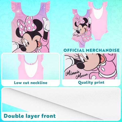 Get Trend Toddler Girls One Piece Swimsuit 3-4T Pink Minnie Mouse Beach Pool
