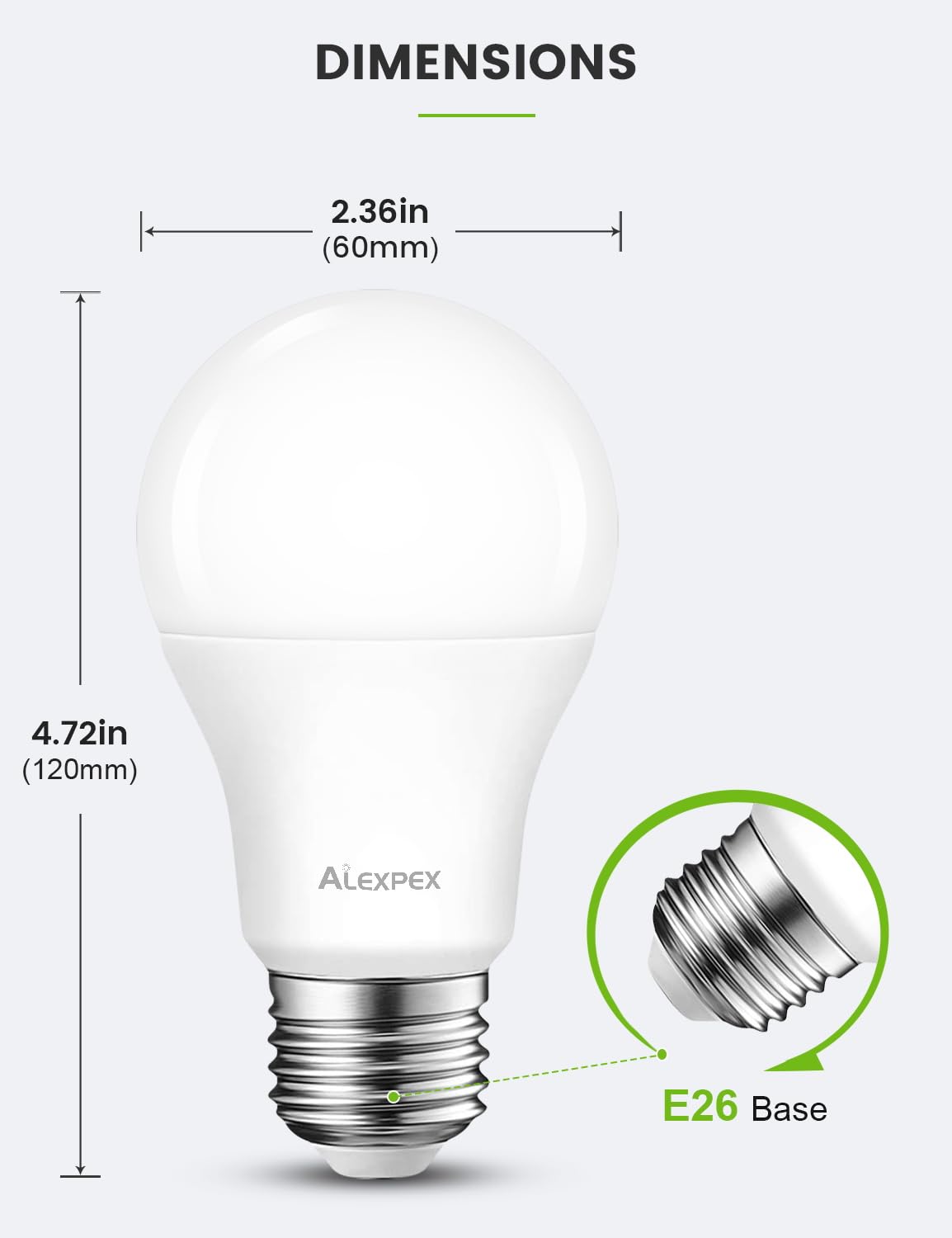 ALEXPEX Dusk to Dawn LED Light Bulbs, 13W(100W Equivalent) 1100LM, 3000K Warm White, A19 E26 Automatic Sensor Lighting for Indoor Outdoor, Lightbulbs for Porch, Front Door, Entryway, 3 Pack