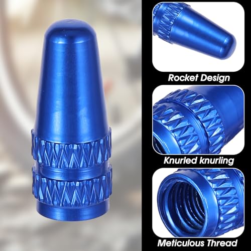16-Pack Aluminum Presta Valve Caps - 8 Colors for Bicycles
