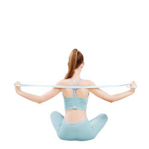 Figure 8 tensioner Gym Equipment Elastic Yoga Band Elastic Exercise Bands Workout Bands Resistance Bands for Working Out Yoga Elastic Band Miss Household Silica Gel Accessories (Light-Blue)