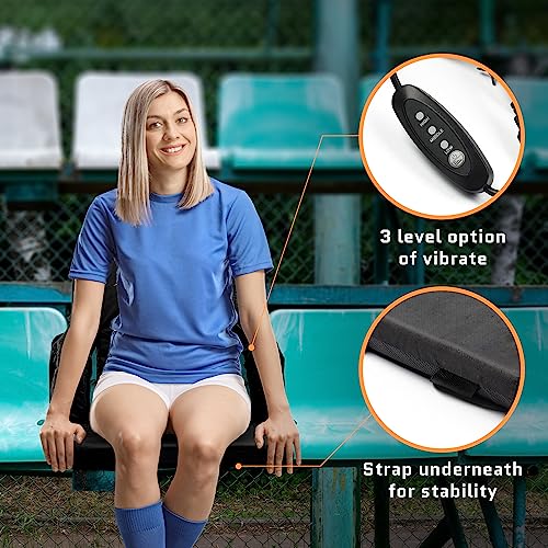 Massage Stadium Seat with Backrest - USB Battery Included
