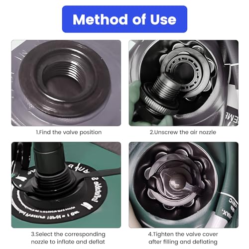 Inflatable Boat Air Valve,2PCS Replacement Caps Spiral Plugs 0ne-Way