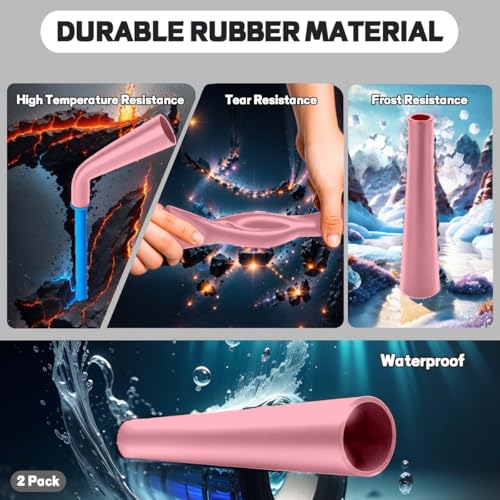 Pink Baseball & Softball Batting Tee Topper Replacement - Universal Rubber Ball Rest for Training, 2 Pack
