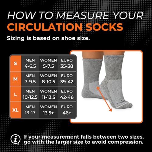 Incrediwear Circulation Socks for Men & Women Medium Grey Pack of 1