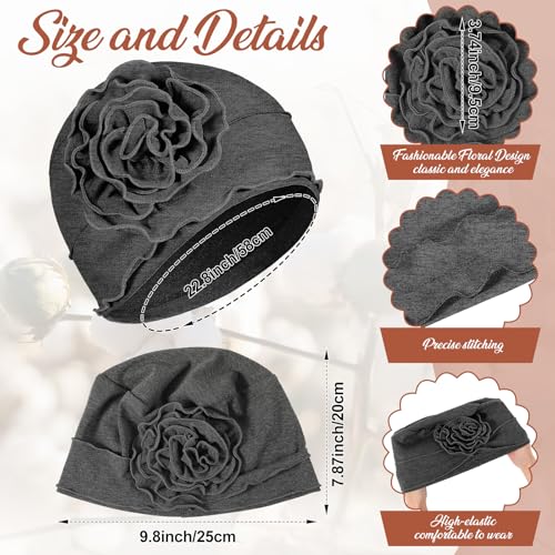 JenPen 6 Pack Cotton Chemo Headwear for Women Turban Beanie - Classic Color