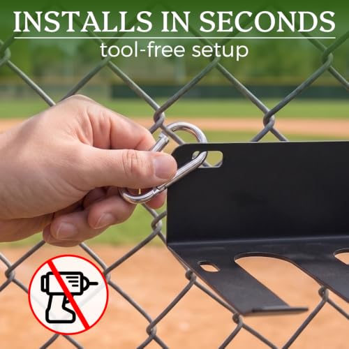 Heavy Duty Steel Baseball Bat Rack & Softball Organizer Wall Mount for Garage & Dugout