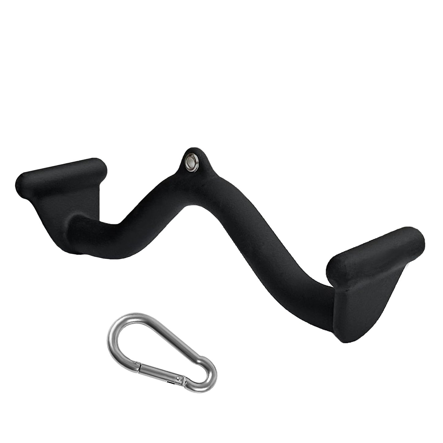 BLUSLM Lat Pull Down Bar T bar Row Attachment，V Bar Tricep Lat Pulldown Attachments, Back Strength Training Bar for Home Gym Exercise Cable Machine Attachments (Black 03)