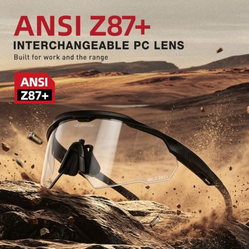 Tactical Shooting Glasses ANSI Z87+ UV400 | Anti-Fog, Scratch-Resistant Eye Protection