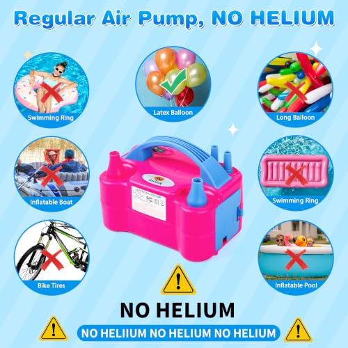 Electric Balloon Pump for Balloons - Portable Dual Nozzle Inflator for Party Decorations
