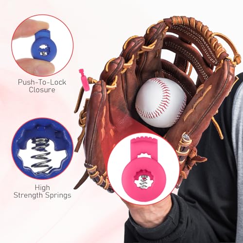 36 Pcs Baseball Glove Lace Locks - Adjustable Nylon Cord Clips for Gloves