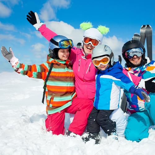 Kids Waterproof Ski Gloves - Touchscreen Snowboard Mittens - Blue