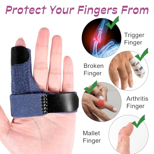 Breathable Trigger Finger Splint - Adjustable Finger Brace Stabilizer