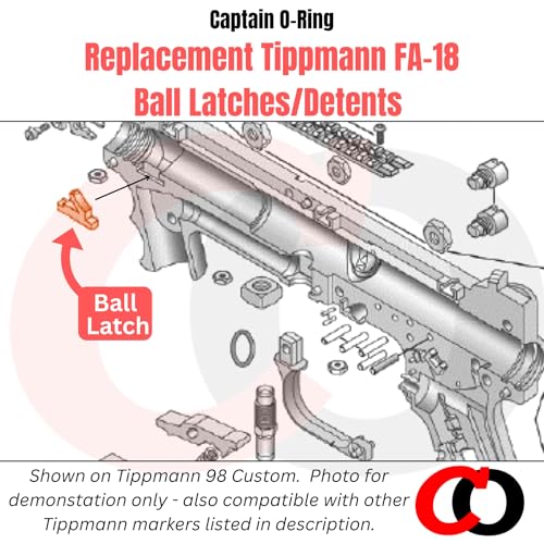 Replacement Ball Detent Latch for Tippmann Markers - 6 Pack