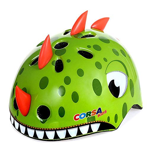 Kids Dinosaur Bike Helmet - Adjustable Multi-Sport Small (50-54 cm)