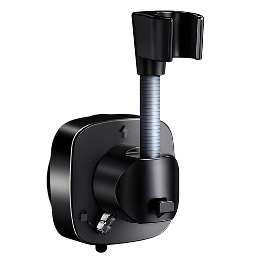 Shower Head Holder Wall Mounted, 360° Adjustable Handheld Shower Head Bracket Holder, Suction Cup Installation Shower Wand Holder, Multi-Directional Removable Wall Mounted Suction Bracket - Black