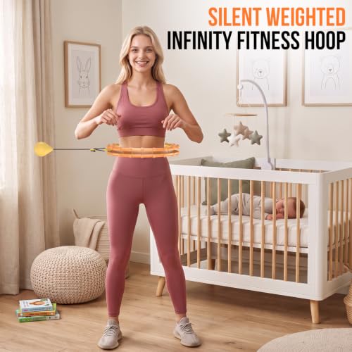 Weighted Infinity Fitness Hoop - Silent 24 Detachable, Orange